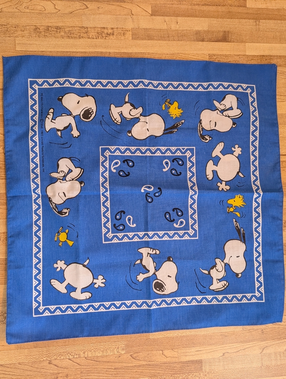 Blue Snoopy & Woodstock Bandana Scarf
